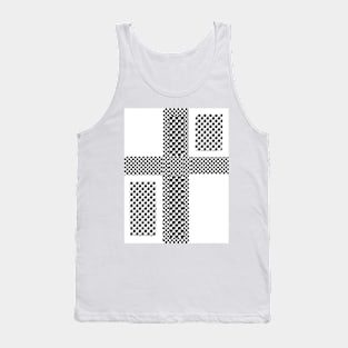 60's Vintage Black White Mod Pattern Tank Top